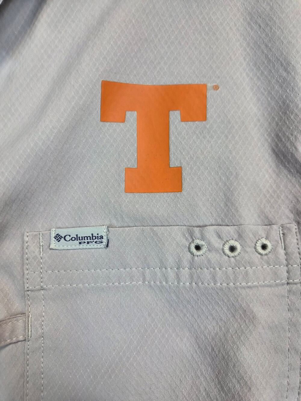 PFG UT Fishing Shirt Size XXL Gray Long Sleeve Button Down Omni Shield (1390)